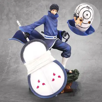 Az Anime a Naruto akciófigura Játékok Uchiha Obito 1/8 Festett Figura PVC Modell Két Fej Csata Verzió Brinquedos Ajándékok Fiúknak