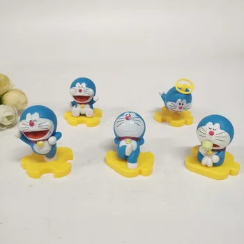 5db/set Aranyos Doraemon minifigura Baba Játékok Rajzfilm Akció kék Kövér macska Ábra Modell Baba, Autó Dekoráció, Gyerekek, Gyerekeknek Játékok