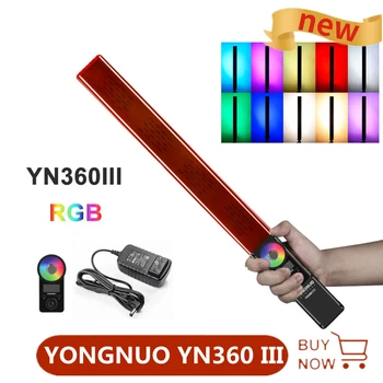 YONGNUO YN360III LED Videó Fény 3200K-5500K RGB Kézi Fény maradj a Távirányító Stúdió Szabadtéri Fotózás Kép 3