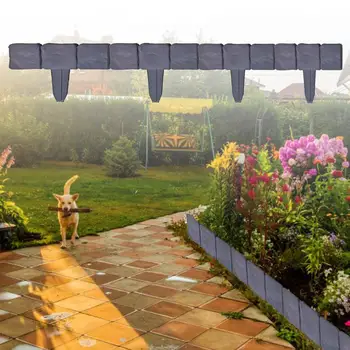 Edgings Kert Kerti Kerítés Fű Virágágyások Növény Határok Műanyag Fal, Kerítés Deszka Kert, Udvar, Dekoráció Kép 4