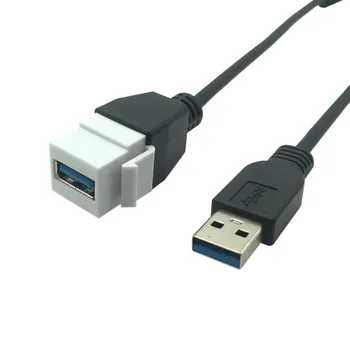 Keystone Jack Csatlakozó Csatlakozó Kábel Adapter USB 3.0 EGY Férfi(Női) Egy Női Kiterjesztését Átalakító 0,2 m