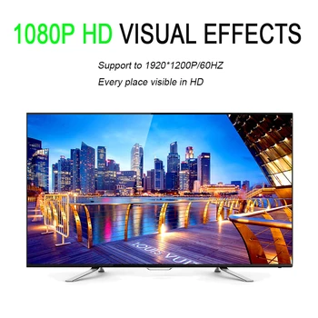 HD 1080P HDMI-kompatibilis VGA Átalakító Kábel Audio Tápegység Férfi-Nő Átalakító Adapter Tablet, laptop, PC, TV Kép 3