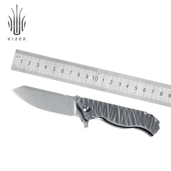 Kizer túlélő kés Vindicator KI4522A1 új titán kés kiváló minőségű S35VN acél kés kemping eszközök Kép 0