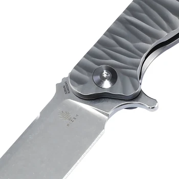 Kizer túlélő kés Vindicator KI4522A1 új titán kés kiváló minőségű S35VN acél kés kemping eszközök Kép 5
