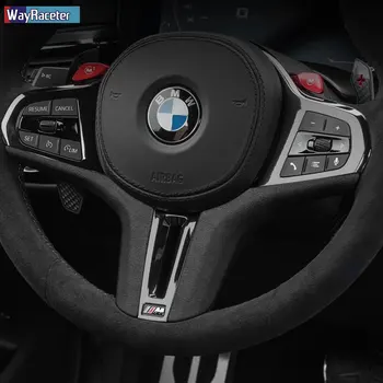 Ultrasuede Felső Suede Autó Kormánykerék-Fedezze Trim Matrica BMW Z4 G29 M5 F90 X3 G01 X4 G02 X5 G05 X6 M G06 M8 F91 F92 F93