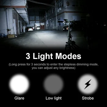8* XM-L2 LED Kerékpár Lámpa 8000LM Farol Kerékpár Első Lámpa Lámpa 3 Mód MTB Kerékpáros Lámpa 18650 Akkumulátor Kép 5