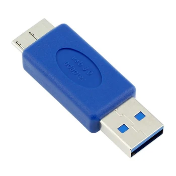 Kék Standard USB 3.0 Típusú Férfi-USB Micro B Male Csatlakozó Adapter USB3.0 Átalakító Adapter VAGYOK, hogy MicroB Kép 0