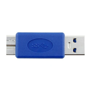 Kék Standard USB 3.0 Típusú Férfi-USB Micro B Male Csatlakozó Adapter USB3.0 Átalakító Adapter VAGYOK, hogy MicroB Kép 2