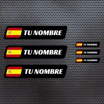6 x zászló Spanyolország neve matrica vinil sisak BTT kerékpár testre szabható, Kép 0