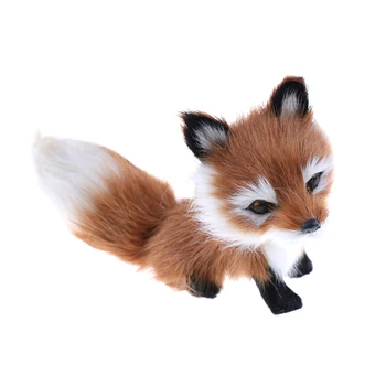 Kis Szimuláció Fox Játék Mini Guggolva Fox Modell Otthoni Dekoráció Esküvő, Születésnapi Ajándék 12*6*8.5 cm-es Hot Eladó Kép 0