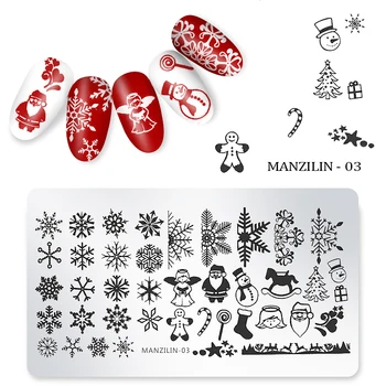 Karácsonyi Minták Köröm Lézeres Kivágó Sablon Lemezek Stamper DIY lengyel Nyomtatási Kép 12*6cm Manikűr Könyvek, Kiegészítő Eszközök