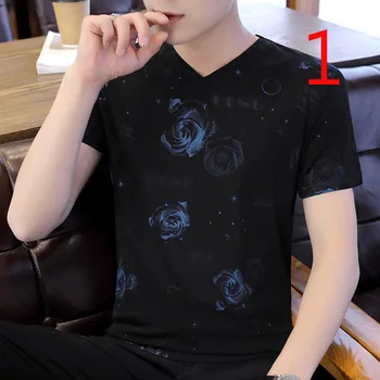 Férfi rövid ujjú póló 2020-as nyári új koreai változata a divatos nyári jóképű