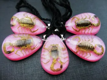 10 db yqtdmy igazi skorpió erotogenic rózsaszín divat medál Kép 2