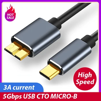 Típus C-Micro B 3.0 Csatlakozó USB Kábel 5Gbps 5A Gyors Töltés MacBook Laptop Merevlemez-Merevlemez-Okostelefon-MicroB Wire Kábel